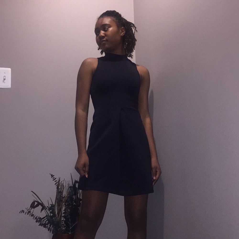 A classy navy mini dress